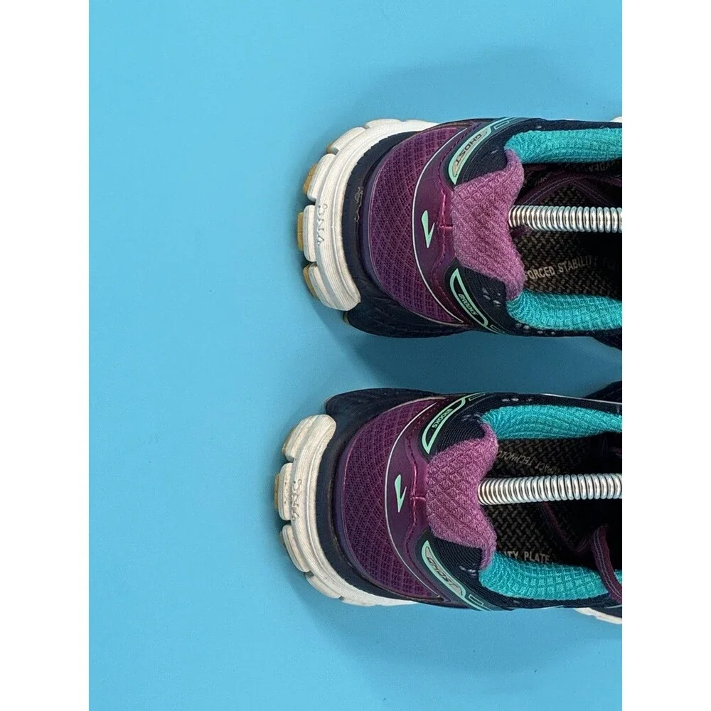 Brooks Ghost 8 Women’s 9 B Running Shoes Peacoat Purple Teal 1201931B431
